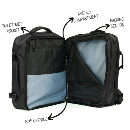 PACK GO & EXPLORE MOCHILA DE VIAJE PACK GO & EXPLORE (NEGRO)