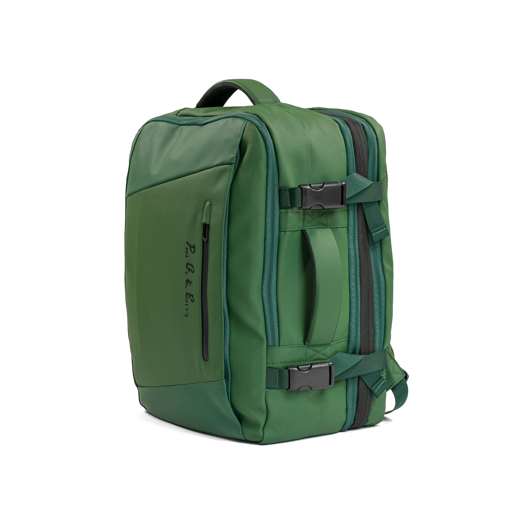 Pack Go and Explore Green Backpack side view