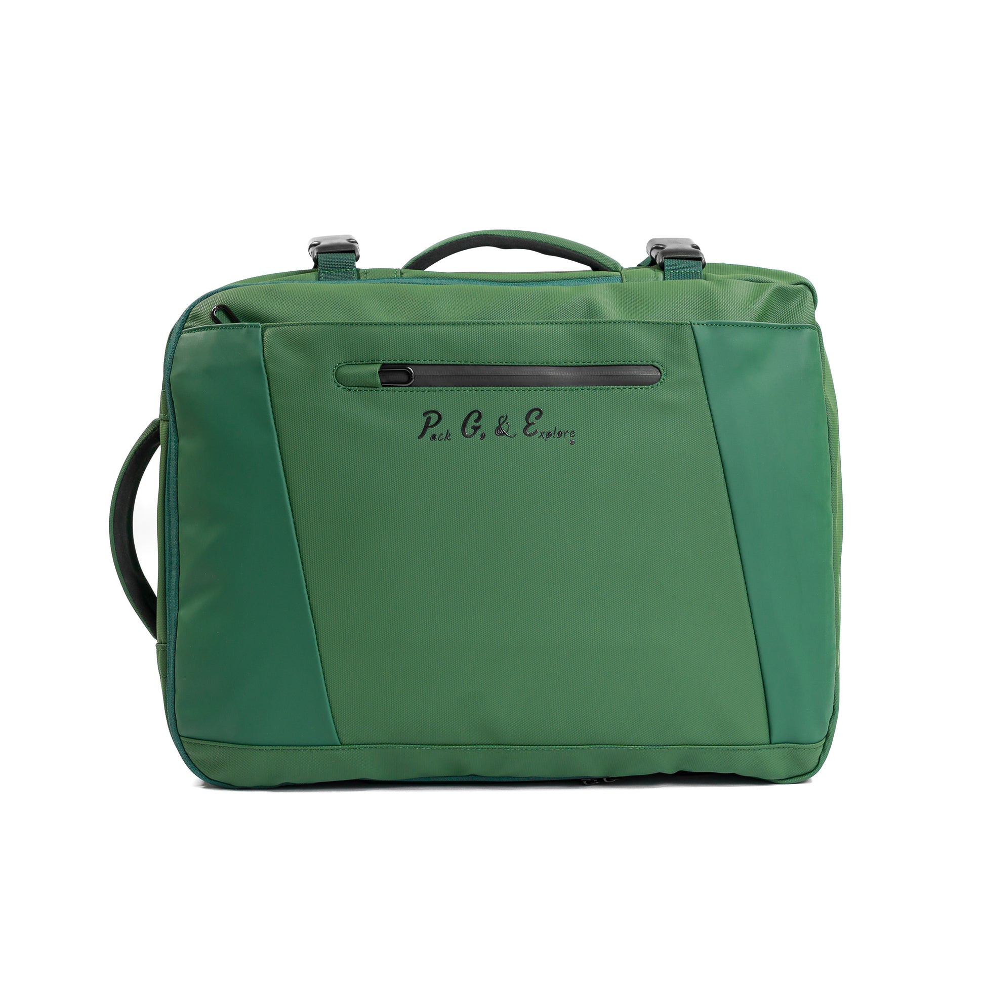 Pack Go and Explore Green Backpack suitcase view